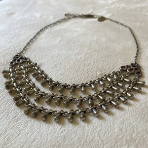 Tear Drop Layered Bib Style Necklace